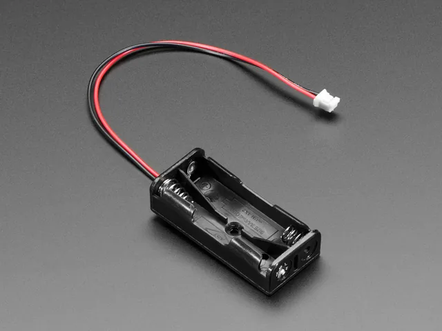 2 x AAA Open Battery Holder with JST PH Connector