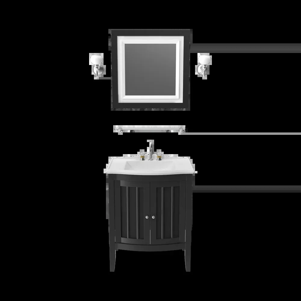Wooden Bathroom Sink With Mirror
